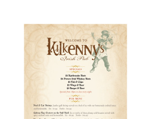 View Kilkenny's Pub Menu